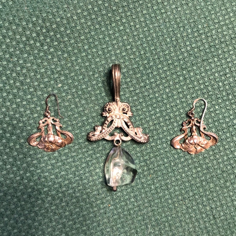 Millennium Rebecca Collins pendant and earrings